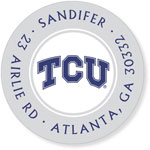 Noteworthy Collections College Address Labels - TCU Silver (Texas Christian University) (CQ-TCU02)