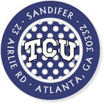 Noteworthy Collections College Address Labels - TCU Polka Dot (Texas Christian University) (CQ-TCU03)