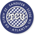 Noteworthy Collections College Address Labels - TCU Gingham & Purple (Texas Christian University) (CQ-TCU07)