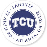 Noteworthy Collections College Address Labels - TCU White (Texas Christian University) (CQ-TCU08)