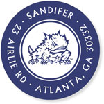Noteworthy Collections College Address Labels - TCU Purple Horned Frog (Texas Christian University) (CQ-TCU09)