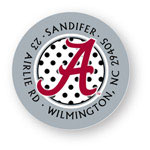 Noteworthy Collections College Address Labels - Polka Dot Gray Label (University of Alabama) (CQ-ALA03)