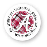 Noteworthy Collections College Address Labels - Plaid Label (University of Alabama) (CQ-ALA04)