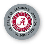 Noteworthy Collections College Address Labels - Classic Gray Label (University of Alabama) (CQ-ALA09)