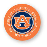 Noteworthy Collections College Address Labels - AU Orange/Navy Label (Auburn University) (CQ-AUB01)