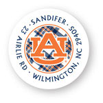 Noteworthy Collections College Address Labels - Plaid Label (Auburn University) (CQ-AUB04)