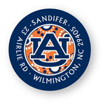 Noteworthy Collections College Address Labels - Circle Burst Label (Auburn University) (CQ-AUB05)