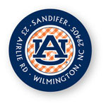 Noteworthy Collections College Address Labels - Gingham & Navy Label (Auburn University) (CQ-AUB07)