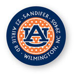 Noteworthy Collections College Address Labels - Polka Dot Orange Label (Auburn University) (CQ-AUB10)