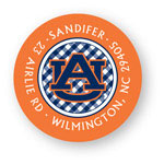 Noteworthy Collections College Address Labels - Navy Gingham Label (Auburn University) (CQ-AUB11)