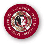 Noteworthy Collections College Address Labels - Plaid Label (Florida State University) (CQ-FSU04)
