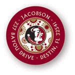 Noteworthy Collections College Address Labels - Circle Burst Label (Florida State University) (CQ-FSU05)