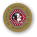 Noteworthy Collections College Address Labels - Polka Dot Gold Label (Florida State University) (CQ-FSU10)