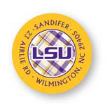 Noteworthy Collections College Address Labels - Plaid Label (Louisiana State University) (CQ-LSU04)