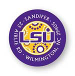 Noteworthy Collections College Address Labels - Circle Burst Label (Louisiana State University) (CQ-LSU05)