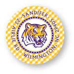 Noteworthy Collections College Address Labels - Gingham Label (Louisiana State University) (CQ-LSU06)