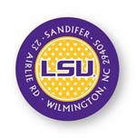 Noteworthy Collections College Address Labels - LSU Polka Dot Label (Louisiana State University) (CQ-LSU10)