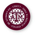 Noteworthy Collections College Address Labels - Polka Dot Maroon Label (Texas A&M University) (CQ-TAM03)