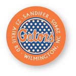 Noteworthy Collections College Address Labels - Polka Dot Orange/Blue Label (University of Florida) (CQ-UF07)