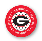 Noteworthy Collections College Address Labels - Polka Dot Red Label (University of Georgia) (CQ-UGA03)