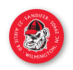 Noteworthy Collections College Address Labels - Large UGA Red Label (University of Georgia) (CQ-UGA05)