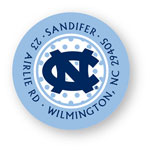 Noteworthy Collections College Address Labels - UNC Polka Dot Label (University of North Carolina) (CQ-UNC03)