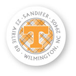 Noteworthy Collections College Address Labels - Plaid Label (University of Tennessee) (CQ-UTN04)