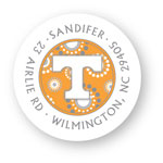 Noteworthy Collections College Address Labels - Circle Burst Label (University of Tennessee) (CQ-UTN05)