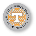 Noteworthy Collections College Address Labels - Gray Polka Dot Label (University of Tennessee) (CQ-UTN10)