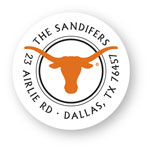 Noteworthy Collections College Address Labels - Longhorn White Label (University of Texas) (CQ-UTX01)