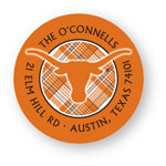 Noteworthy Collections College Address Labels - Plaid Label (University of Texas) (CQ-UTX04)