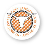 Noteworthy Collections College Address Labels - Longhorn Gingham Label (University of Texas) (CQ-UTX08)