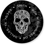 Noteworthy Collections - Address Labels (Spidery Skull Black) (Q-1155)