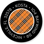 Noteworthy Collections - Address Labels (Book Plate Halloween Plaid) (Q-1166)