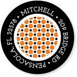 Noteworthy Collections - Address Labels (Book Plate Halloween Circle Dots) (Q-1167)