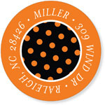 Noteworthy Collections - Address Labels (Book Plate Halloween Polka Dots) (Q-1170)