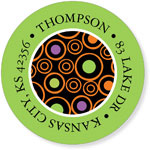 Noteworthy Collections - Address Labels (Book Plate Halloween Circle Pattern) (Q-1174)