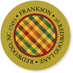 Noteworthy Collections - Address Labels (Autumn Plaid Vellum) (Q-1569)