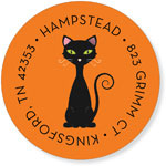 Noteworthy Collections - Address Labels (Black Cat) (Q-1573)