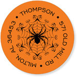 Noteworthy Collections - Address Labels (Spooky Spider Orange) (Q-1590)