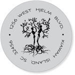 Noteworthy Collections - Address Labels (Skeleton Wedding Grey) (Q-1609)