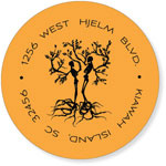 Noteworthy Collections - Address Labels (Skeleton Wedding Tangerine) (Q-1611)
