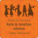 Noteworthy Collections - Halloween Address Labels (Trick or Treat Silhouette) (SQ-369)