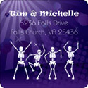 Noteworthy Collections - Halloween Address Labels (Skeleton Disco) (SQ-371)