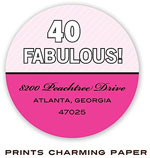 Prints Charming Address Labels - 40 & Fabulous (EL2003)