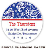Prints Charming Address Labels - Blue Bandana (EL2013)