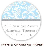 Prints Charming Address Labels - Blue Damask (EL2041)