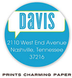 Prints Charming Address Labels - Blue Conversation Bubble (EL2089)