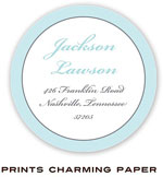 Prints Charming Address Labels - Aqua Border (EL2095)