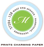 Prints Charming Address Labels - Blue and Green Border (EL2097)